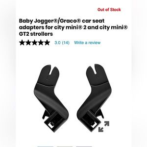 Baby Jogger/ Graco car seat adapters for city mini 2 and city mini GT2 strollers